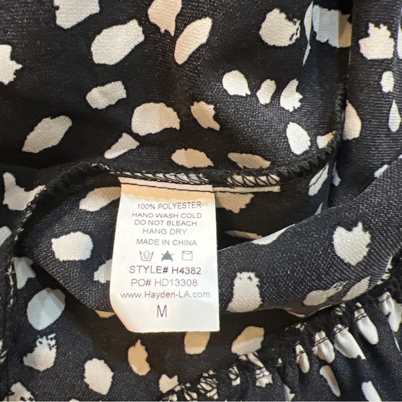 NWT Hayden LA Women's Leopard Print Dress 3/4 Sleeve Asymmetrical Size Medium - Picture 4 of 6